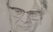 Эфраим Кишон. Рисунок Хаима Тополя